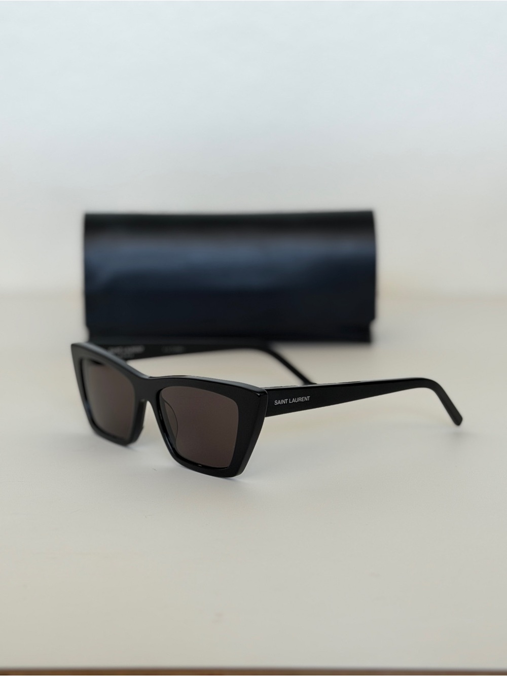 Saint Laurent Acetate Mica Cat Eye Sunglasses SL
276 Black - Picture 1 of 6